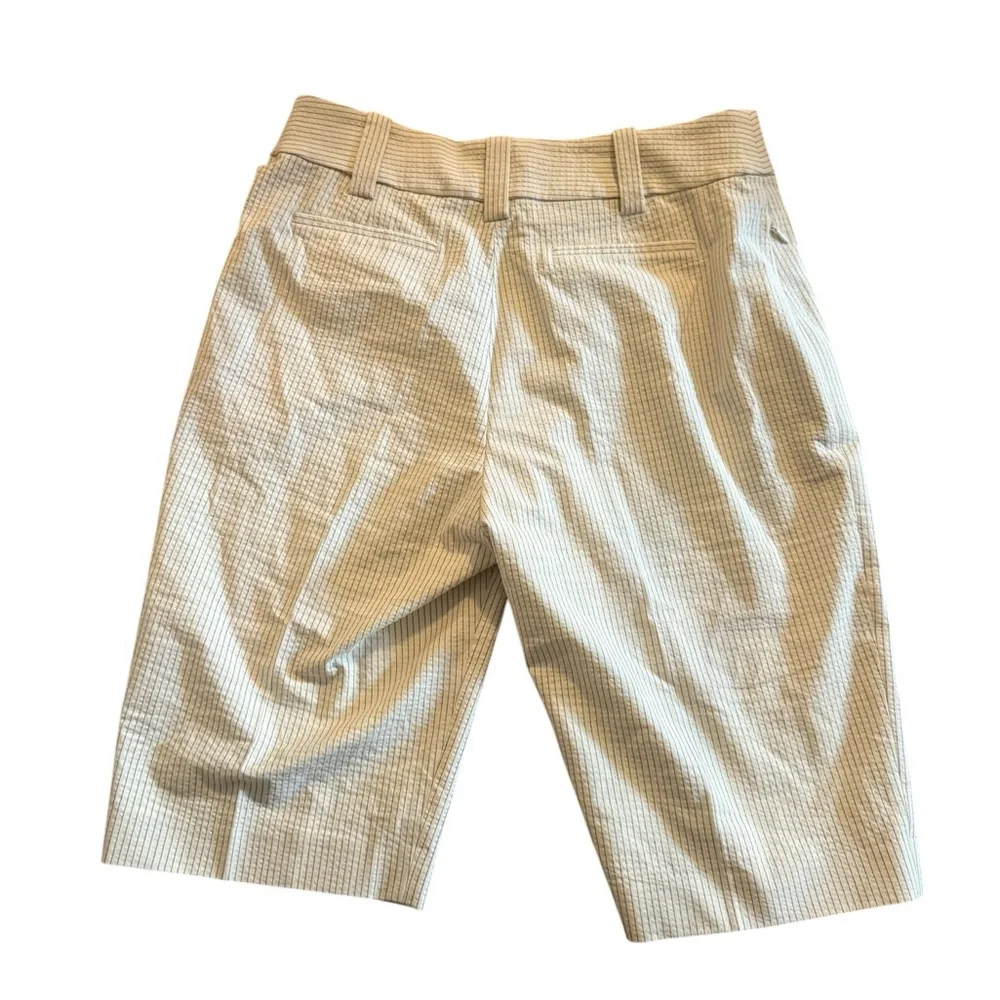 Elie Tahari White Striped Shorts